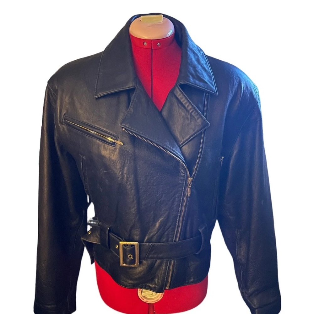 MS. Maxima | Women’s | Jackets | Vintage Black Leather Biker Jacket Size Small